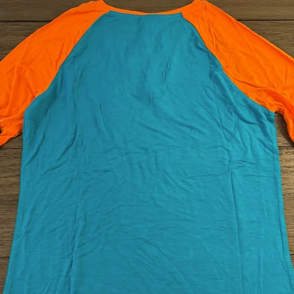 NWT [NFL] Miami Dolphins Lace-Up Long Sleeved T-Shirts, Multiple Women's Sz S-XL - Picture 9 of 10